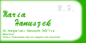 maria hanuszek business card